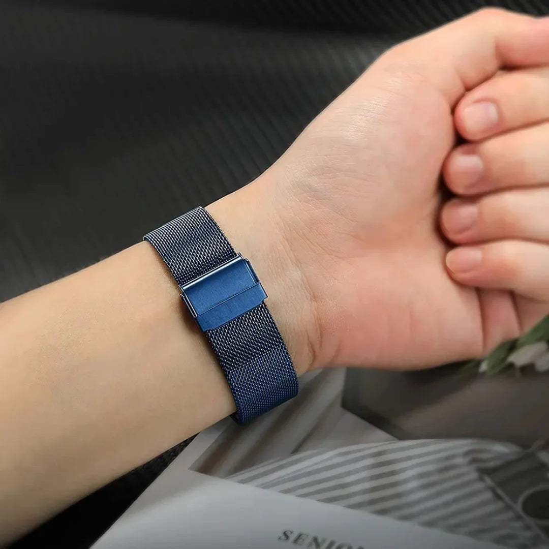 Blue | Apple Watch Milanese Magnetic Loop Strap | Stainless Steel Band | 42mm / 44mm / 45mm
