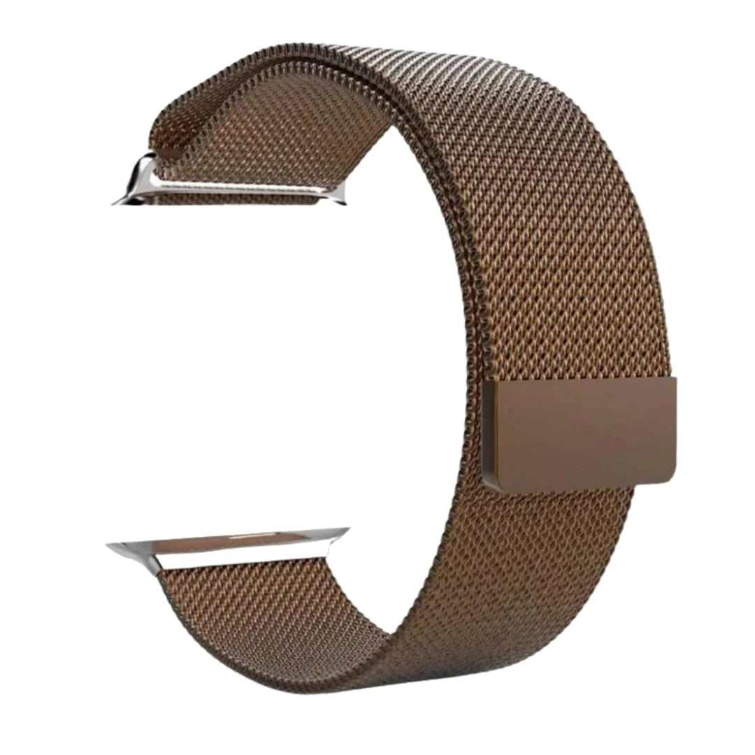Coffee Color | Apple Watch Milanese Magnetic Loop Strap | Stainless Steel Band | 42mm / 44mm / 45mm