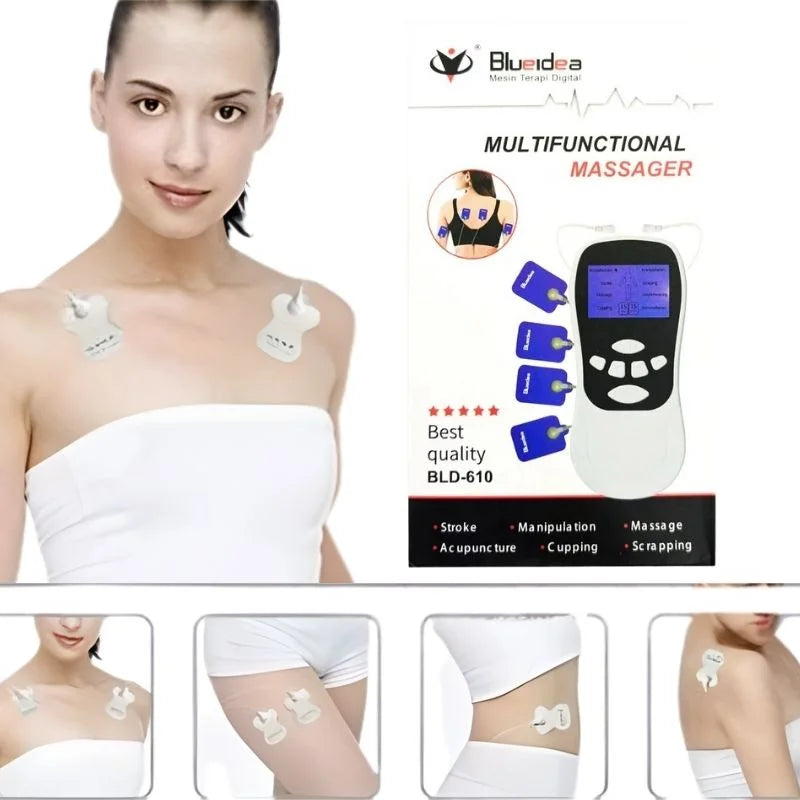 Digital Multifunctional Massager | Model BLD-610 | Multifunctional Electric Pulse Massager for Pain Relief, Muscle Relaxation & Body Massage