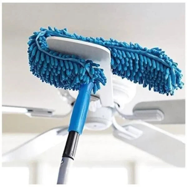 Flexible Micro-Fiber Duster With Telescopic Stainless Steel Handle | Fan & Home Cleaning | Random Colors