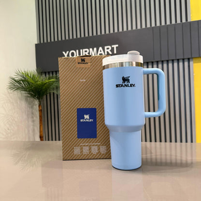 Light Blue Stanley 40 Oz Stainless Steel Tumbler | Leak-Proof Vacuum Insulated Travel Mug | Hot & Cold