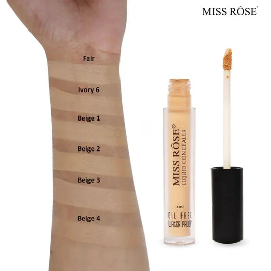 MISS ROSE Liquid Concealer | Fair | Waterproof High-Coverage Formula (5ml)