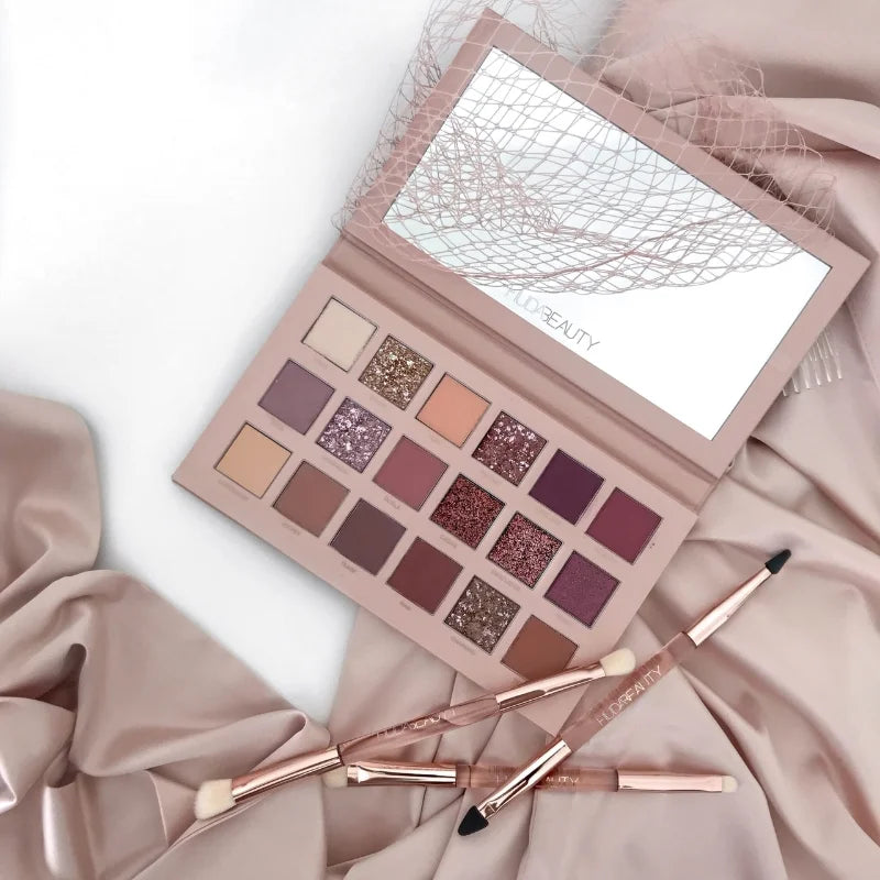 18 Colors Nude Eyeshadow Palette | Matte & Shimmer Pigmented Shades, Long-Lasting