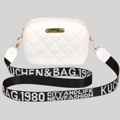 White Leather Handbag for Girls & Women | Stylish Shoulder & Crossbody Bag | Daily Use & Gift