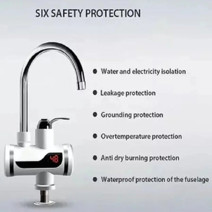 Premium Electric Instant Heating  Faucet  | Digital Temperature Display | Metal handle |  Kitchen & Bathroom Hot Water Tap