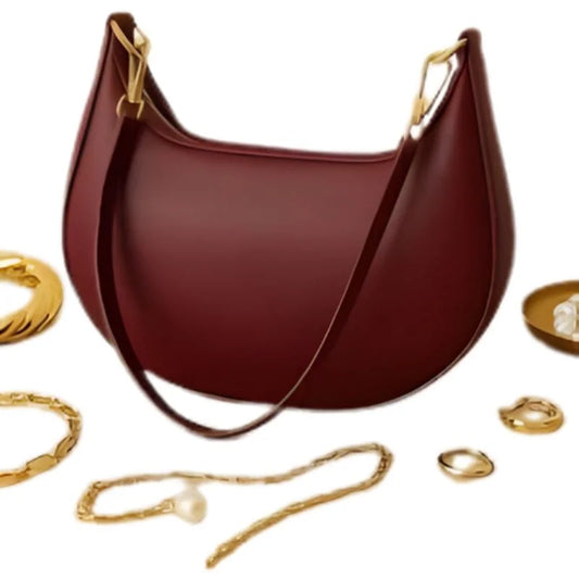 Maroon  Luxury Fashion Hand Bag for Girls & Ladies | Stylish Shoulder & Crossbody Bag | Long Strap