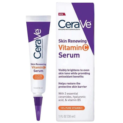 CeraVe Skin Renewing Vitamin C Serum 30ml | Brightening, Anti-Aging & Hydrating