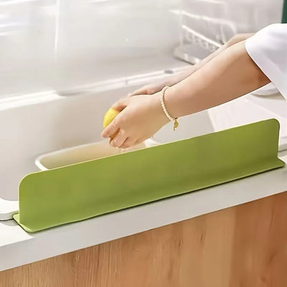 Large Size Silicone Sink Splash Guard Set |  Non-Slip Water Barrier with Strong Suction Cups for Kitchen & Bathroom Use