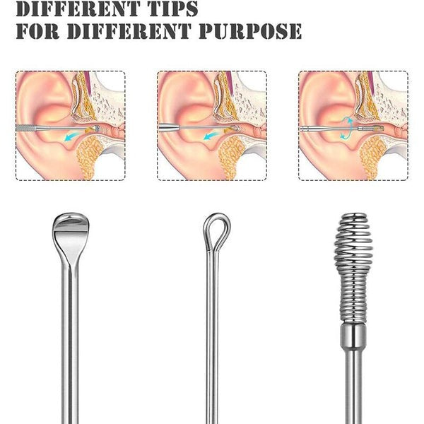 6-Piece Ear Wax Cleaning Kit |  Portable & Easy to Use